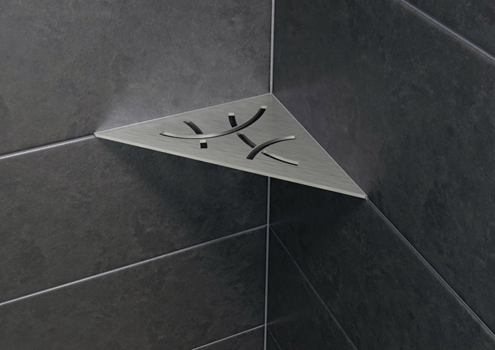KOTNA POLIČKA SHELF-E-S1 CURVE INOX, SCHLÜTER - slika 2