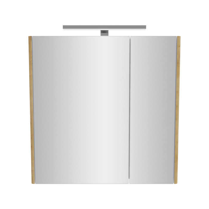 STENSKA OMARICA Z OGLEDALOM LINEA, GOLD OAK, 60 cm - slika 2