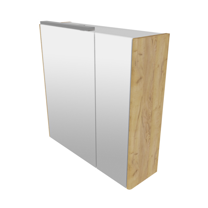 STENSKA OMARICA Z OGLEDALOM LINEA, GOLD OAK, 60 cm
