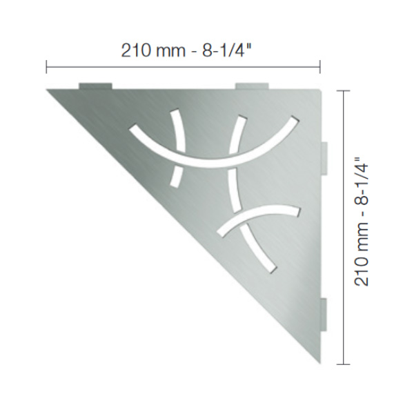 KOTNA POLIČKA SHELF-E-S1 CURVE INOX, SCHLÜTER - slika 3